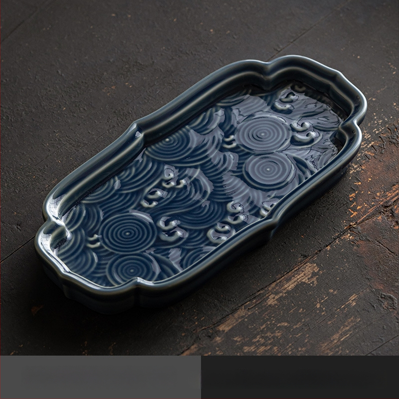 Portselanist puuviljade taldrik, hiina stiilis lihtne, kerge luksusretro disain, Wuxi Hall, Esmaklassiline kvaliteet