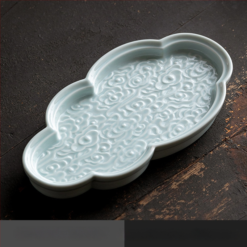 Portselanist puuviljade taldrik, hiina stiilis lihtne, kerge luksusretro disain, Wuxi Hall, Esmaklassiline kvaliteet