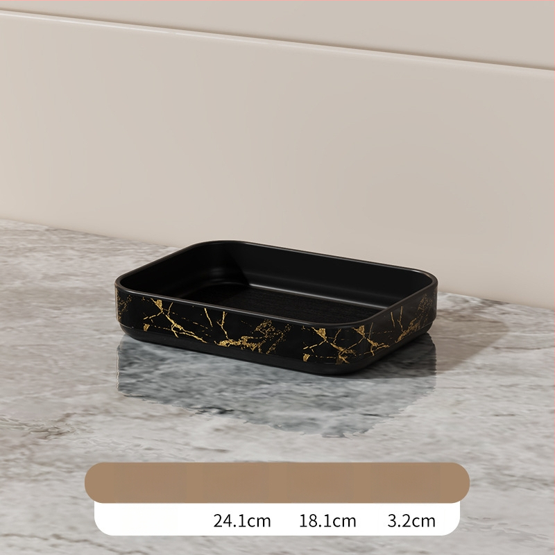 Eksponeerimisalus imitatsioonmarmori mustriga, triibuline muster, ruudukujuline plastmassist alus vannitoa valamule, luksuslik hoiustamine