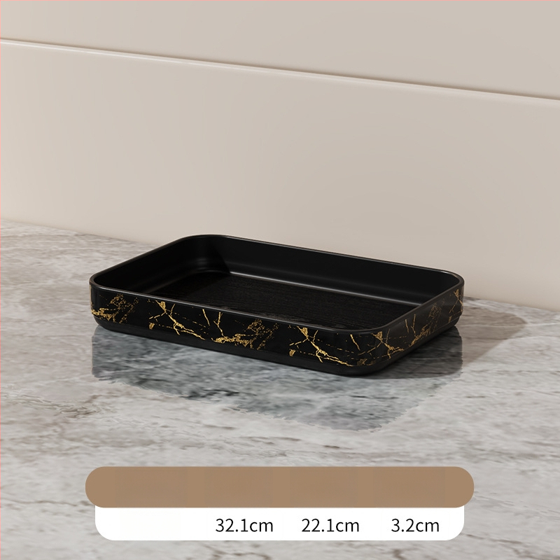 Eksponeerimisalus imitatsioonmarmori mustriga, triibuline muster, ruudukujuline plastmassist alus vannitoa valamule, luksuslik hoiustamine