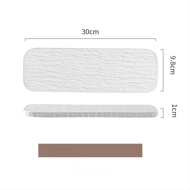 Portselani ristkülikukujuline sushi taldrik, underglaze viimistlus, mikrolaineahi sobiv, lame serveerimistaldrik