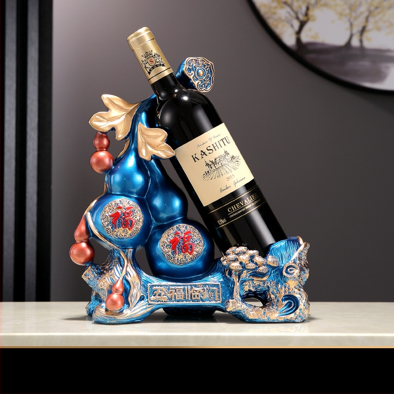 Dekoratyvinė vyno lentyna iš dervos, rankų dažyta, naujojo Kinijos stiliaus, pritaikomas paviršius