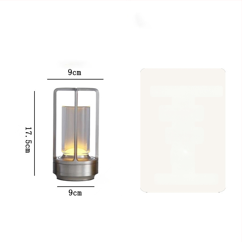 Alumīnija galda lampa ar nordiska stila dizainu, modelis Flying Saucer Table Lamp, 3W, pieskāriena slēdzis
