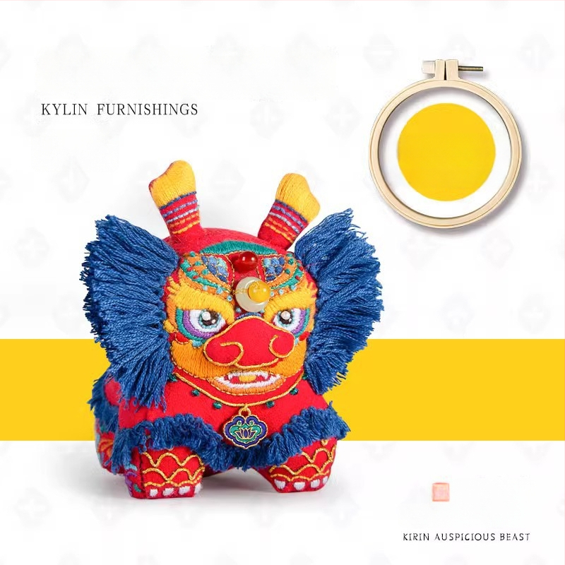 Acarhat DIY rongytigris hímzőkészlet — hímzőanyag, fonal, Új kínai stílus