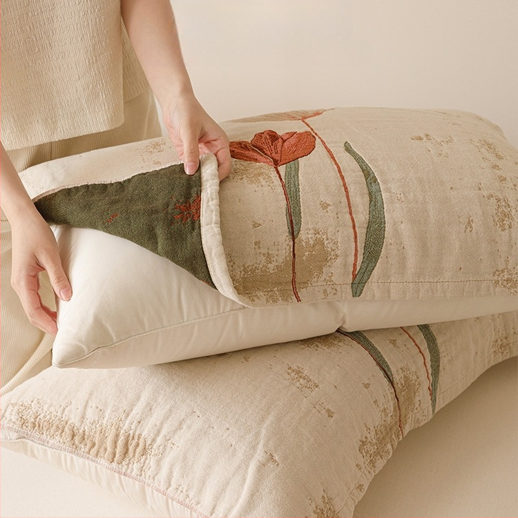 Pagalvės užvalkalas – Šilko gėlių medžiaga, 2 vnt., be pritaikymo