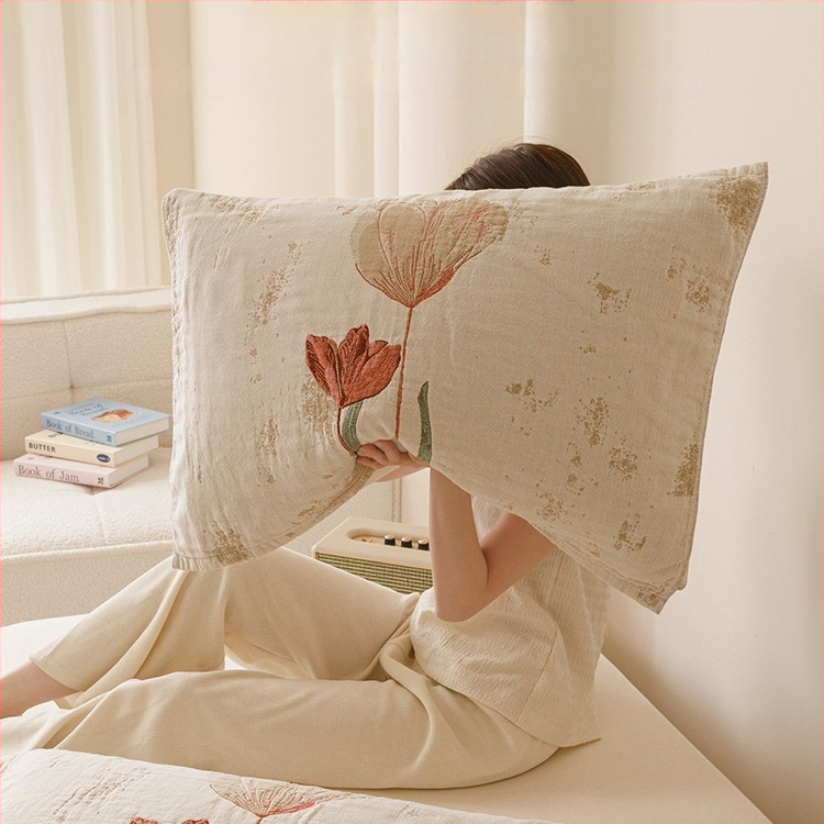 Pagalvės užvalkalas – Šilko gėlių medžiaga, 2 vnt., be pritaikymo