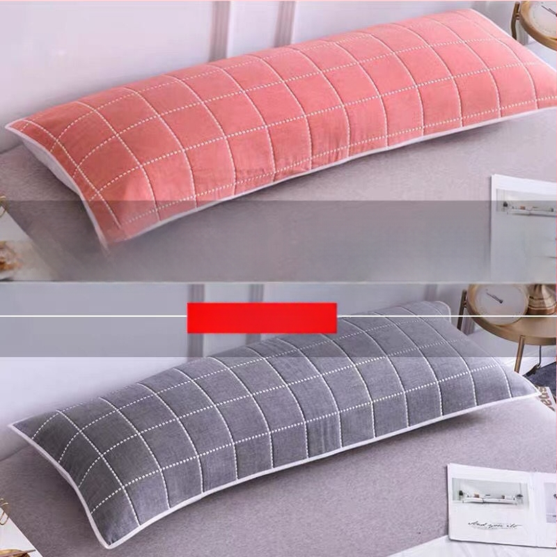 Pagalvės užvalkalas iš medvilnės audinio, ilgas dizainas, dvigubam naudojimui, be logotipo