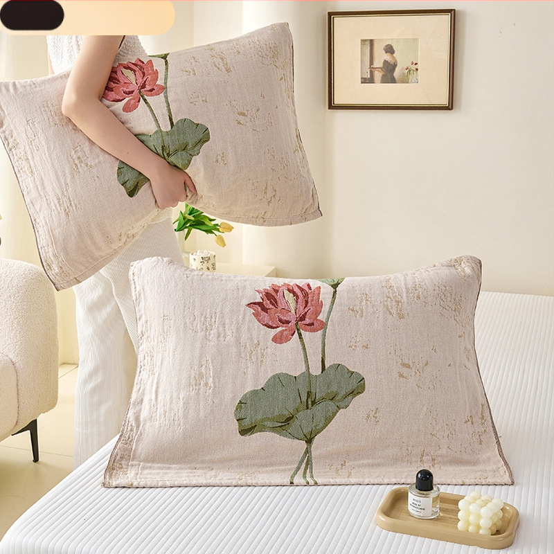 Fețe de pernă din bumbac 100%, țesătură twill, imprimare și vopsire reactive, bumbac de calitate primă, stil modern minimalist