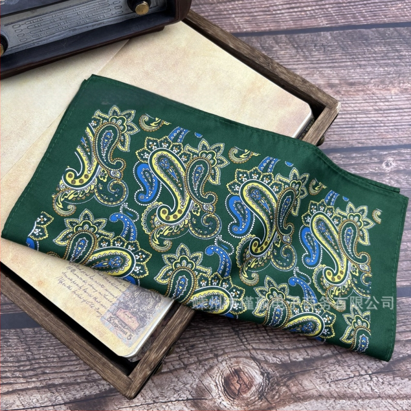 Džepni rupčić s Paisley uzorkom, vintage stil, poliester vlakna, otisak