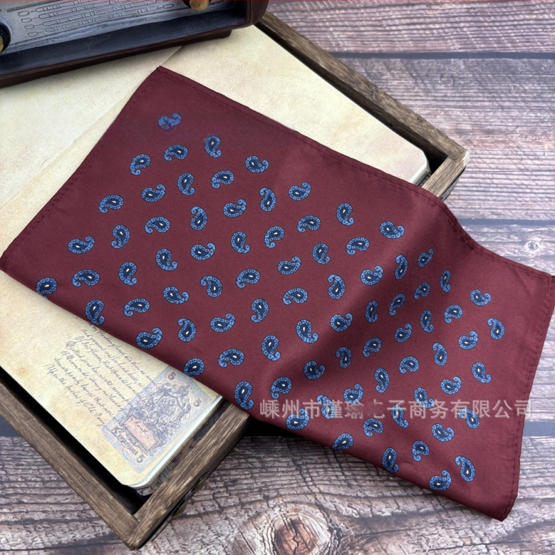 Džepni rupčić s Paisley uzorkom, vintage stil, poliester vlakna, otisak