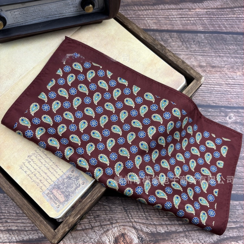 Džepni rupčić s Paisley uzorkom, vintage stil, poliester vlakna, otisak