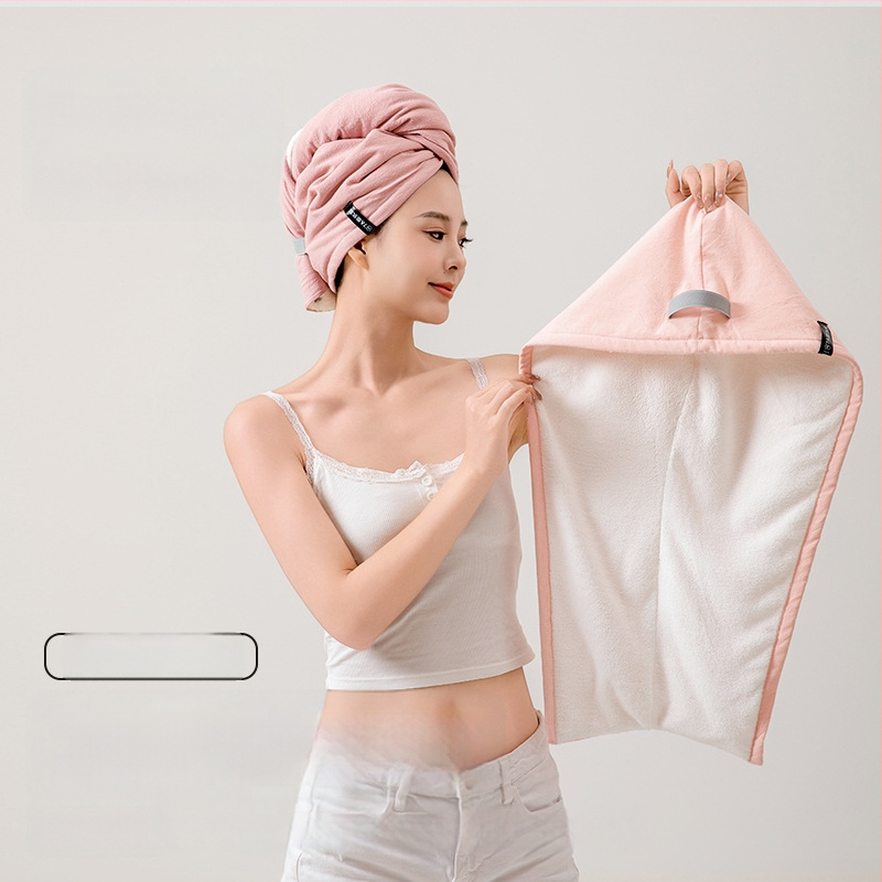 Șapcă de uscare a părului pentru femei — absorbantă, uscare rapidă, îngroșată, fără detașare a fibrelor (100% bumbac; peste 200 g; brand Like rhyme; personalizabilă)