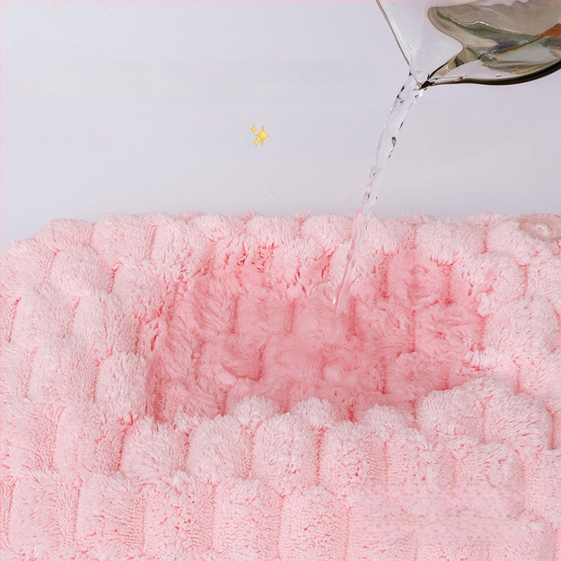 Bonetă de uscat păr Mufando, fleece coral, 200 g+, construcție spirală