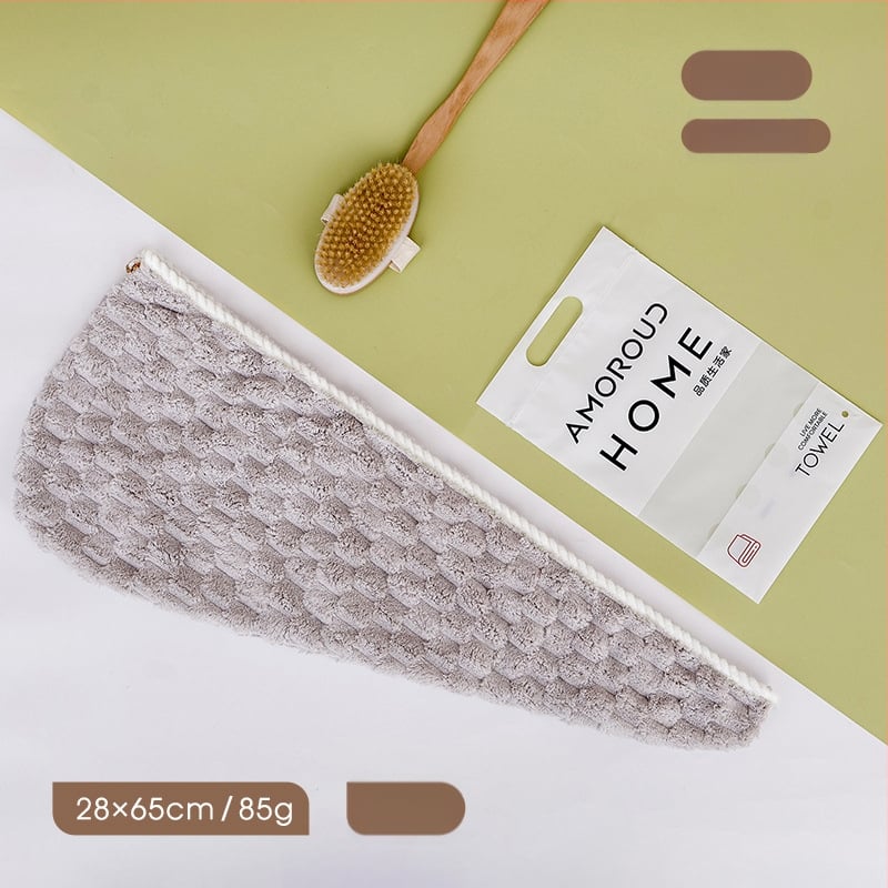 Bonetă de uscat păr Mufando, fleece coral, 200 g+, construcție spirală