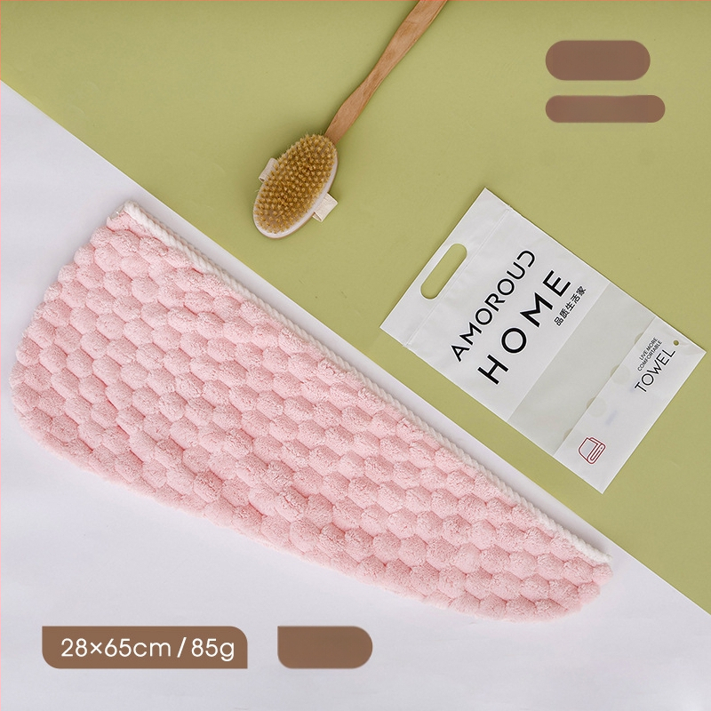 Bonetă de uscat păr Mufando, fleece coral, 200 g+, construcție spirală