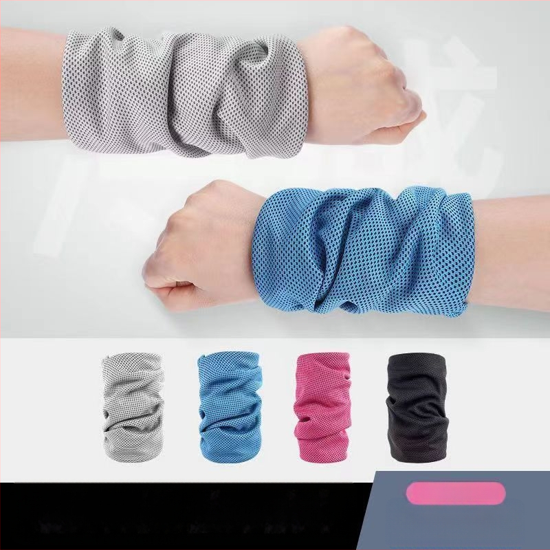 Spordirandmerätik - polüester, kiire kuivamine, higivõime imendumine, jahutav jäärätik, trükitud logoga