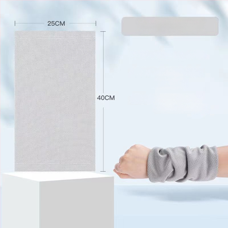 Spordirandmerätik - polüester, kiire kuivamine, higivõime imendumine, jahutav jäärätik, trükitud logoga