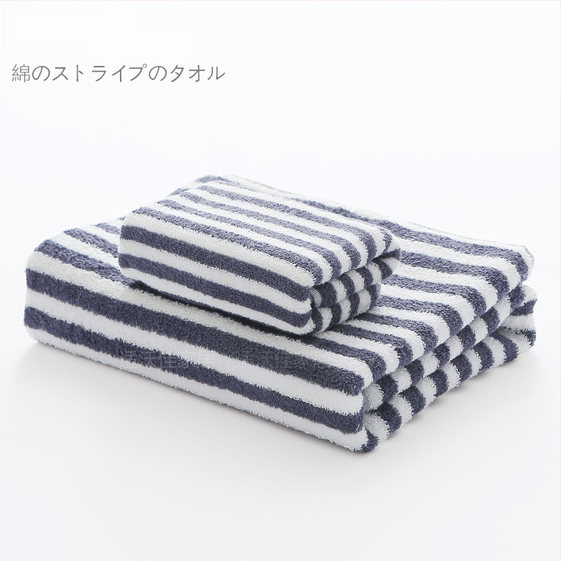 Prosoape din bumbac 100% în dungi – prosop de față, prosop de baie și prosop de plajă, 170–200 g, fir 21s, execuție Hemming & Jacquard, personalizare disponibilă