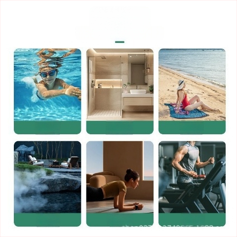 Kohandatud mikrofiiber sportlik rätik kahepoolse veluuriga, kiire kuivatamine, hingav, 200 g