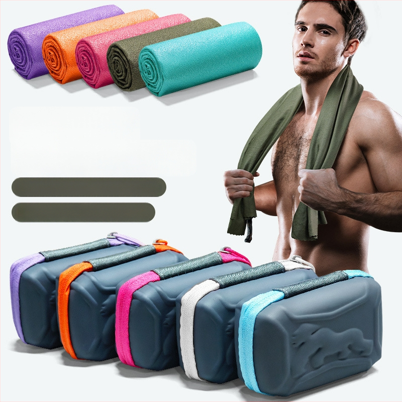 Prosop de sport din microfibră, uscare rapidă, 100 g, fir fără răsucire, personalizare disponibilă și imprimare a logo-ului