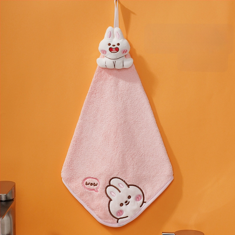 Pooky Bear laste korallfleece käterätik – riputatav, imav käsi-rätik, 30–50 g, kohandatav