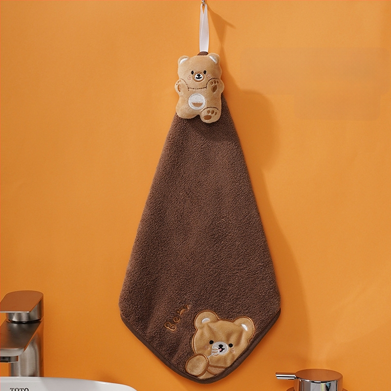 Pooky Bear laste korallfleece käterätik – riputatav, imav käsi-rätik, 30–50 g, kohandatav