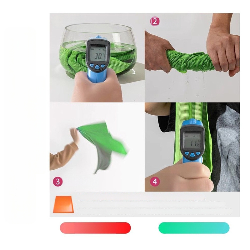 Prosop sport, personalizabil cu imprimare de logo (Material: microfibră; Proces de fabricație: imprimare; Fire: amestecate; Absorbție: 5–10 s; Funcție: răcire și absorbția transpirației)