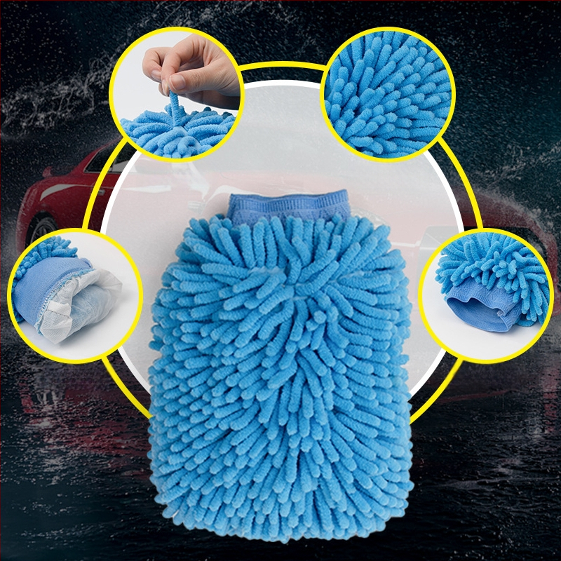 Chenille automašīnas tīrīšanas cimdi – augsta absorbcija, ātra žāvēšana, eļļas traipu noņemšana, pielāgota privātā zīmola zīme