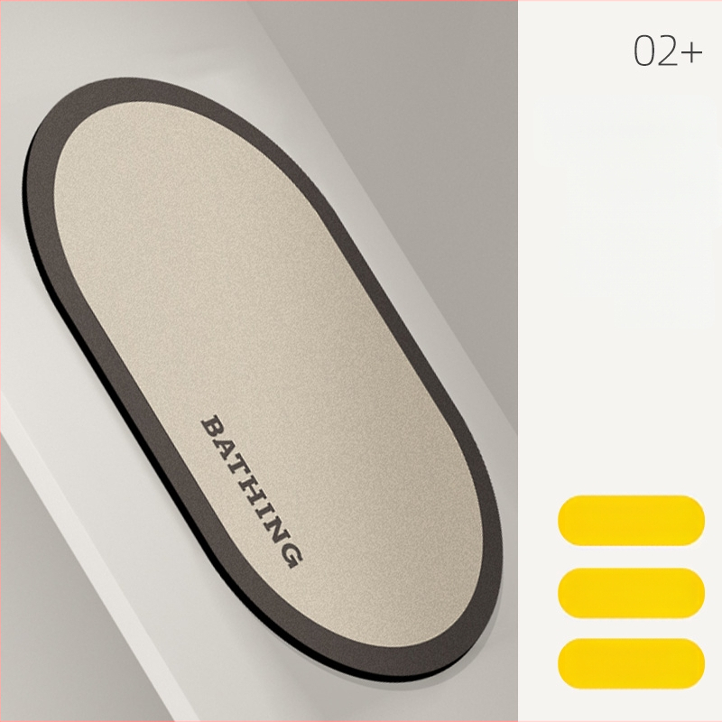 Fürdőszobai padlómat diatomos iszappal, ovális alakú, fürdőszobai és előszobai használatra (Anyaga: diatomos iszap; Alak: ovális; Tér: fürdőszoba, előszoba; Tisztítás: mosható; Feldolgozás és személyre szabás: Igen)