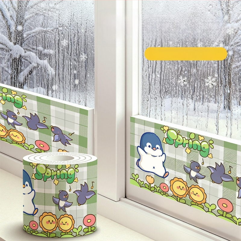 Logu ūdens uzsūcošās uzlīmes ziemas kondensācijai – stikla ūdensizturīgas uzlīmes, biezinātas, lai novērstu ūdens plūsmu uz loga palodzes, dzīvojamā istaba