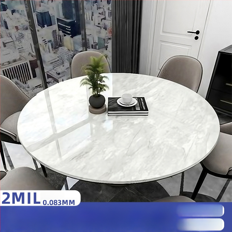 Apaļš PVC galda paliktnis, pašlīmējošs, ūdensizturīgs, eļļas izturīgs, pret apdegumiem