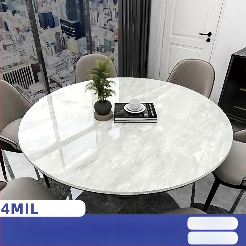 Apaļš PVC galda paliktnis, pašlīmējošs, ūdensizturīgs, eļļas izturīgs, pret apdegumiem