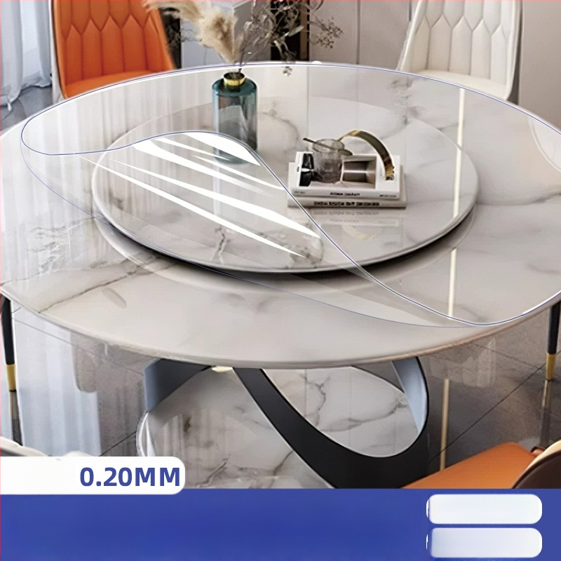 Apaļš PVC galda paliktnis, pašlīmējošs, ūdensizturīgs, eļļas izturīgs, pret apdegumiem