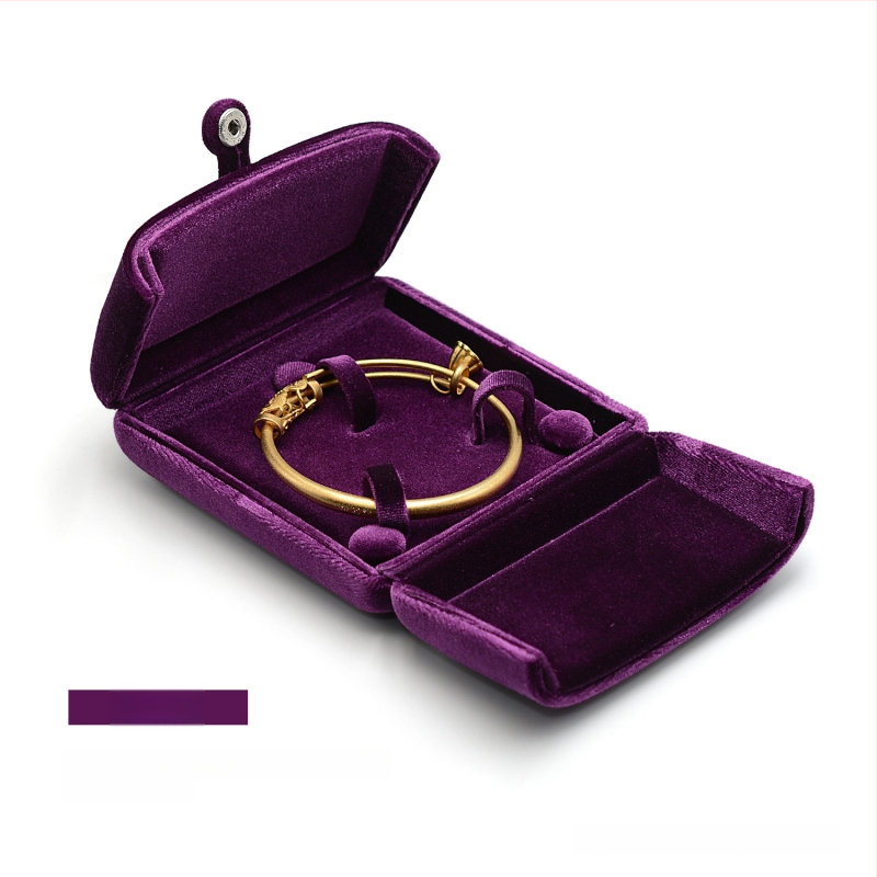 Flanelinė papuošalų dėžutė su dvigubu atidarymu, skirta žiedams, auskarams, kaklo grandinėms ir apyrankėms