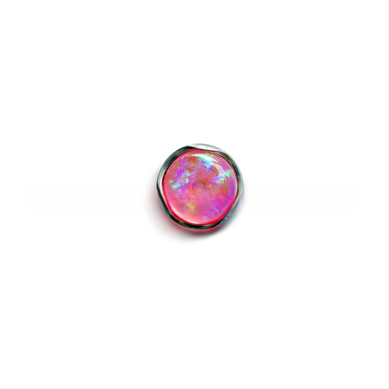 Lūpų nagai – Geometrinis titanas su opalo kristalais, komplekte su akmenimis