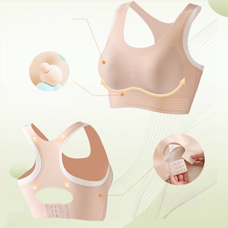 Bustier sport pentru femei cu susținere înaltă - top în stil vest pentru alergare, fitness și yoga, cupe 3/4, burete subțire, bretele fixe duble, catarame în spate cu trei rânduri
