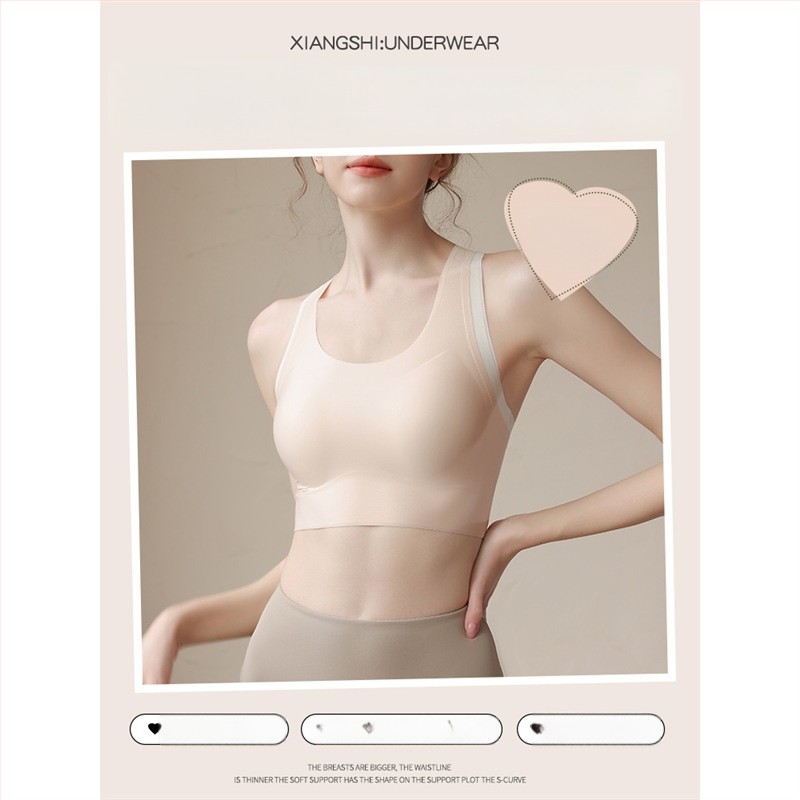 Bustier sport pentru femei cu susținere înaltă - top în stil vest pentru alergare, fitness și yoga, cupe 3/4, burete subțire, bretele fixe duble, catarame în spate cu trei rânduri