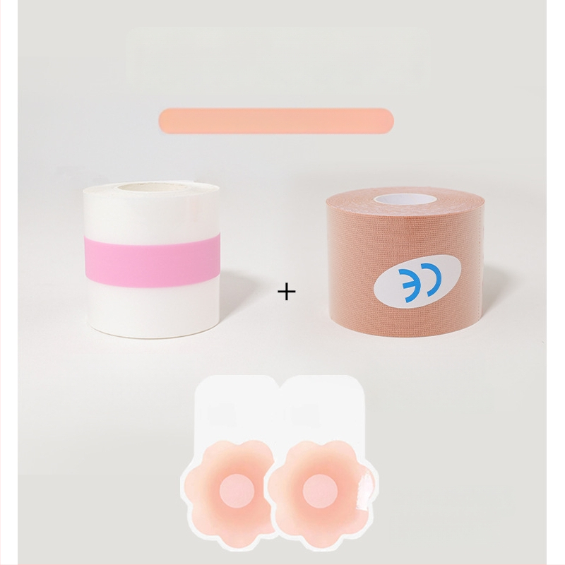 Silikona krūšu pacēlāja plāksteri – ultra plāni, neredzami, elpojoši, ar ziedu formas spraudziem, formējoša lente