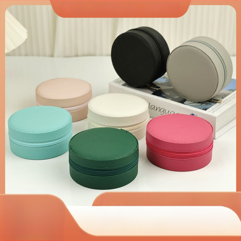 Apvali vieno sluoksnio juvelyrinių dėžutė, nešiojamas kelioninis įpakavimas auskaroms, Cortical medžiaga