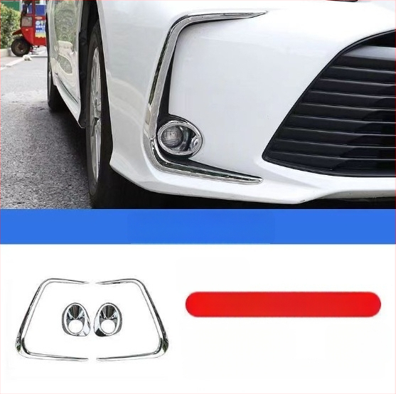 Toyota Corolla 2019–2024 jaoks: esikaitseraiba, nurga kaitse, udutuled dekoratiivne joon; ei ühildu sportversiooniga.