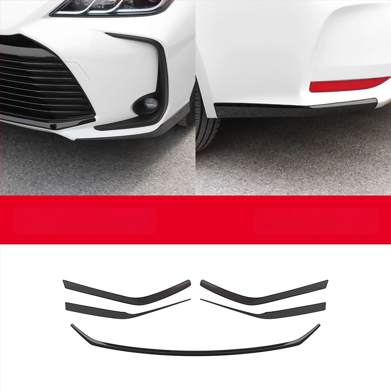 Toyota Corolla 2019–2024 jaoks: esikaitseraiba, nurga kaitse, udutuled dekoratiivne joon; ei ühildu sportversiooniga.