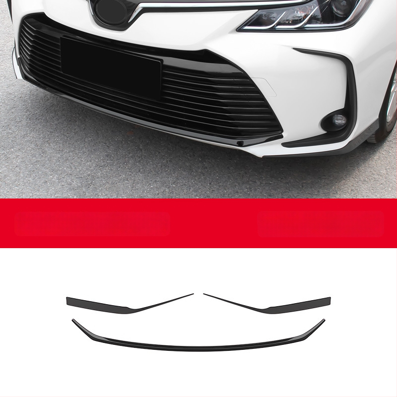 Toyota Corolla 2019–2024 jaoks: esikaitseraiba, nurga kaitse, udutuled dekoratiivne joon; ei ühildu sportversiooniga.