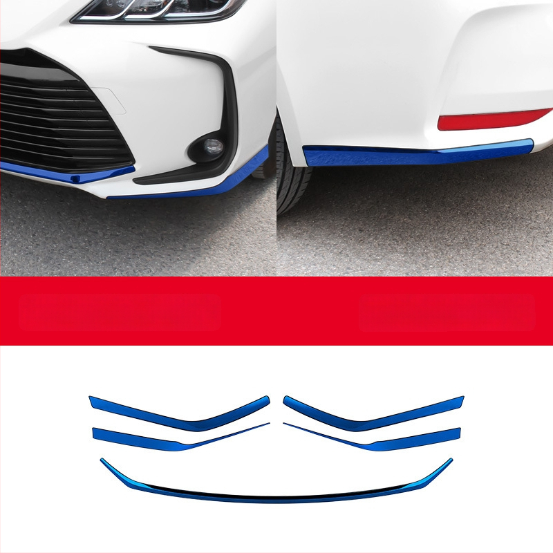 Toyota Corolla 2019–2024 jaoks: esikaitseraiba, nurga kaitse, udutuled dekoratiivne joon; ei ühildu sportversiooniga.