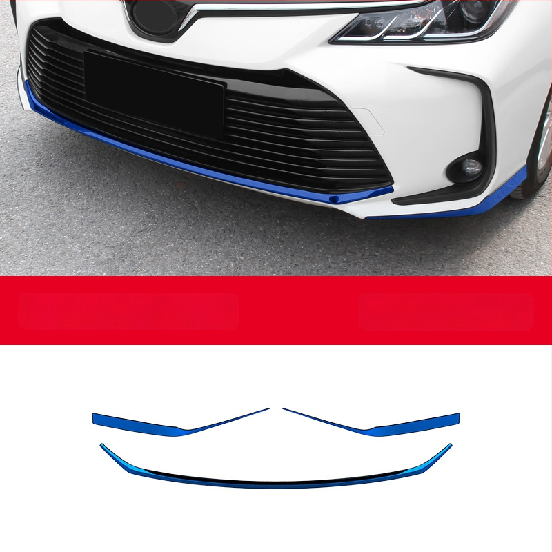 Toyota Corolla 2019–2024 jaoks: esikaitseraiba, nurga kaitse, udutuled dekoratiivne joon; ei ühildu sportversiooniga.