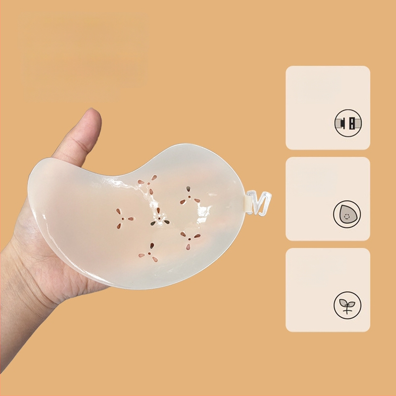 Silicone krūšu plāksteris mango formas, ultra plāns, elpojošs, neredzams, līgavas kleitai