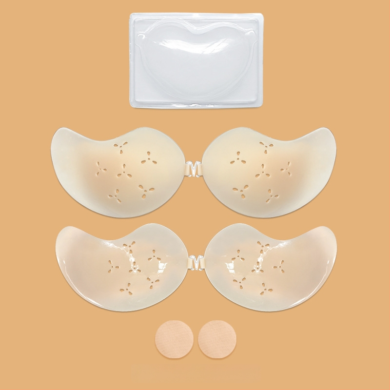 Silicone krūšu plāksteris mango formas, ultra plāns, elpojošs, neredzams, līgavas kleitai