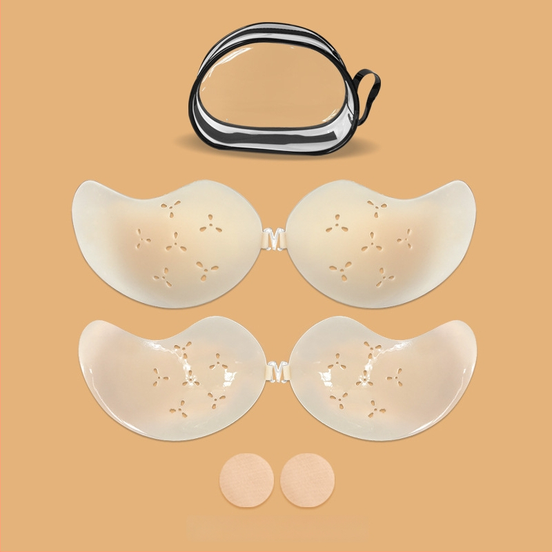 Silicone krūšu plāksteris mango formas, ultra plāns, elpojošs, neredzams, līgavas kleitai