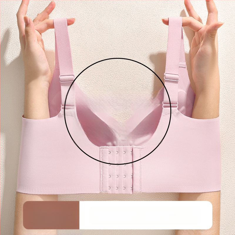 Elpojošs bezšuvju krūšturis bez stieples, 3/4 kauss, mīksti formēti kausi no sūklīša, sānu krūšu savākšana, muguras veidošana