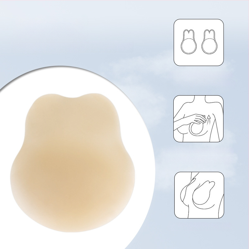 Silikona krūšu plāksteris ar zaķa ausu formā – nemanāms, atkārtoti lietojams, plāns, pacēlums