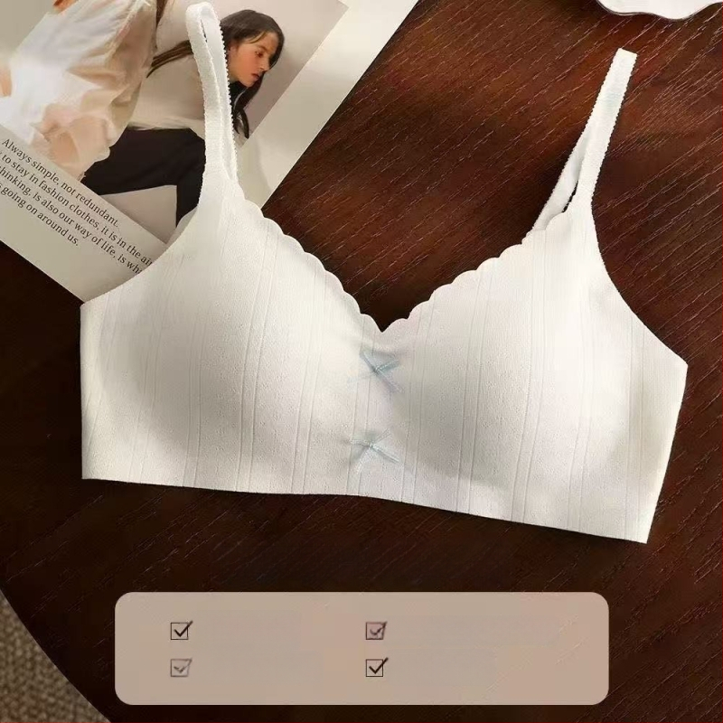 Õmblusteta rinnahoidja väikese rinnaga, hingav, 3/4 kaussi, õhukesed vormitud tassid, selja kinnitusega kahekordse sulgemisega